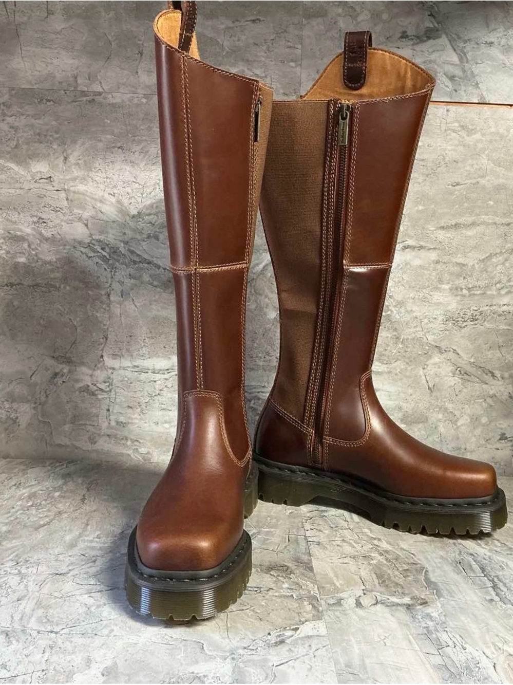 Dr. Martens AMAAYAH KNEE HIGH LEATHER BOOTS - Picture 10 of 10